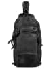 X-ZONE Crossover Bag echt Leder in schwarz