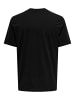 Only&Sons Basic Rundhals T-Shirt Gummidruck Normal geschnitten in Schwarz