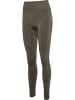 Hummel Leggings Hmlflow Multisport Damen in MAJOR BROWN