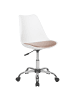 Beliani Bürostuhl DAKOTA in Weiß/Gold/Rosa - (W) 60 x (H) 79 x (L) 60 cm