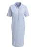 Milano Italy SHIRT COLLAR DRESS WITH HALF PLACKET AND1/2 SLEEVE in Light Blue