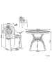 Beliani 5-tlg Gartentisch Set SALENTO in Braun/Beige