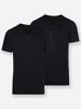 Bugatti Shirt in 2 Stück schwarz