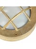 Licht-Erlebnisse Außen Wandlampe Ø 14 x (H)14 cm in Messing