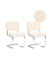 Beliani 2er-Set Esszimmerstuhl IRWIN in Beige/Silber