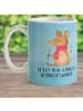 Mr. & Mrs. Panda Kindertasse Maus Weihnachten mit Spruch in Eisblau
