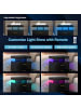 COSTWAY Nachttisch mit LED in Schwarz