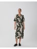 Vila Legeres Blusen Kleid mit Kragen und Flammen Print Design in Grün