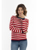 usha BLUE LABEL Strick Pullover in Rot Mehrfarbig