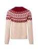 Marie Lund Strickpullover in ecru bordeaux - 0001