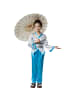 tectake Geisha/Japanische Tänzerin, in blau, Bauchgürtel mit Klettverschl.