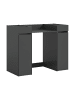 ebuy24 Waschmaschinenschrank Free (3-teilig) Anthrazit 124 x 60 cm