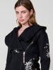 KOROSHI Women's open hoodie in SCHWARZ