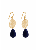 Gemshine Ohrringe Mandala - Lapis Lazuli in gold coloured