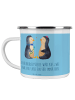 Mr. & Mrs. Panda Camping Emaille Tasse Hochzeitsreise Ewige Lieb... in Sky Blue