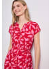 Street One Midi-Kleid mit Split Neck und Print in salsa red