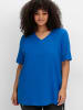 sheego V-Shirt in kobaltblau