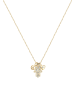 Elli Halskette 925 Sterling Silber Evil Eye, Hamsa Hand, Peace-Zeichen in Gold