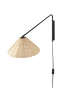 Beliani Wandleuchten PALENA in Naturfarben/Schwarz - (W) 33 x (H) 30 x (L) 60 cm