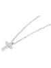Adeliás Damen Halskette mit Anhänger – Kreuz aus Edelstahl in silber
