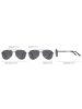 styleBREAKER Piloten Sonnenbrille in Silber / Grau