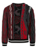 Carlo Colucci Carlo Colucci Gestrickter Rundhalsausschnitt in black/white/red