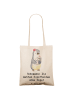 Mr. & Mrs. Panda Tragetasche Hebamme Superheld mit Spruch in Creme