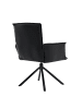 Home Nature Wohnkonzept Essstuhl aus Leinen quadratisch 360° drehbar in Grau 49.5x49.5x91.5 cm