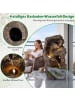 COSTWAY Gartenbrunnen mit Pumpe & LED Beleuchtung 26 x 28 x 53 cm in Braun