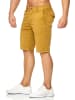 Max Men Chino Shorts Capri 3/4 Hose Stretch Bermuda Sommer in Gelb