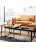 KADIMA DESIGN Couchtisch 2er-Set | Holz-Metall, Eiche Schwarz, Eckig, Modern in Schwarz