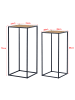 en.casa Satztisch Gamleby in Braun Schwarz (H)73cm (B)31cm (T)31cm (A)3.8kg
