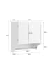 SoBuy Wandschrank in Reinweiß - (W) 30 x (H) 60 x (L) 60 cm