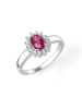 Smart Jewel Ring Mit Farbstein Und Zirkonia in Rot