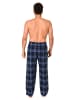 NORMANN Flanell Schlafanzug Pyjama Hose Karo - 76521 in marine