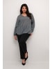 KAFFE curve Langarm-Bluse KCami in Grey_CelestialBlue Wavy Print