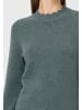 Vila Weicher Strickpullover mit Rundhalsausschnitt und Rippenbündchen in Grün