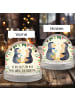 Mr. & Mrs. Panda Schneekugel Weihnachten Pinguin Pärchen mit Spruch in Naturpapier