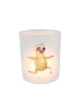 Mr. & Mrs. Panda Windlicht aus Glas Faultier Yoga ohne Spruch in Transparent