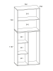 VCM  Holz Besenschrank Putzschrank Lona in Sonoma-Eiche (Sägerau)