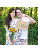Mr. & Mrs. Panda Deko Schild Giraffe Blumenkranz mit Spruch in Sandig