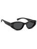 Polaroid Frauen Sonnenbrille Katzenauge Schwarz