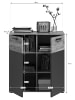 xonox.home Kommode  (B/H/T: 80x87x40 cm) in Nox Oak Nachbildung und Basalt grau