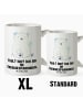Mr. & Mrs. Panda Jumbo Tasse Eisbär Faul mit Spruch in Weiß