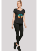 F4NT4STIC Long Cut T-Shirt Alien Piece Sonnenuntergang in schwarz