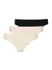 SNOCKS Brazilian Slips aus Bio-Baumwolle 3 Stück in Mix (Hellbeige/Rose/Schwarz)