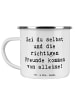 Mr. & Mrs. Panda Camping Tasse Spruch Neue Freunde finden mit Sp... in Weiß