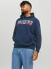 Jack & Jones Hoodie mit Logo Print JJECORP Kapuzen Pullover in Dunkelblau-2