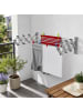 relaxdays Wäscheständer in Silber - (B)95 x (H)27 x (T)60 cm
