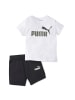 Puma Trainingsanzug Minicats Tee&Shorts Set in schwarz